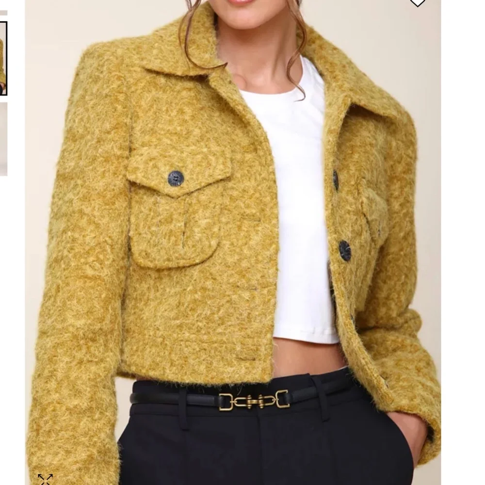 Avec Les Filles Mustard Yellow Trucker Jacket Anthropologie - Picture 3 of 7